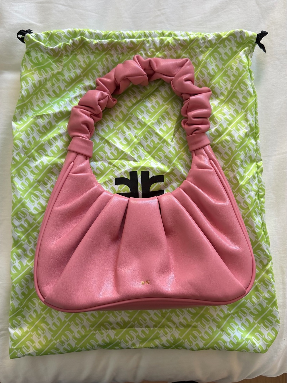 JW PEI Pink Ruched Shoulder Bag